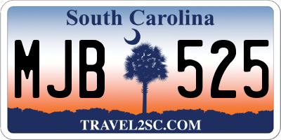 SC license plate MJB525