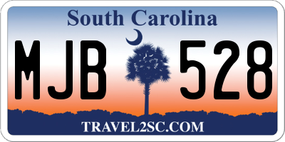 SC license plate MJB528