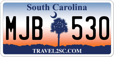 SC license plate MJB530