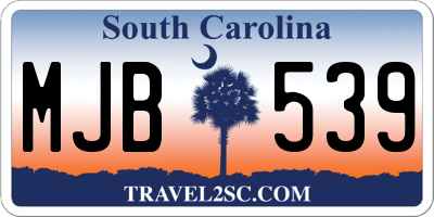 SC license plate MJB539
