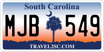 SC license plate MJB549