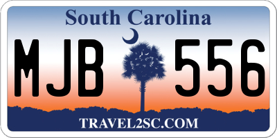 SC license plate MJB556