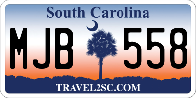 SC license plate MJB558