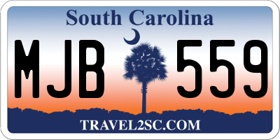 SC license plate MJB559