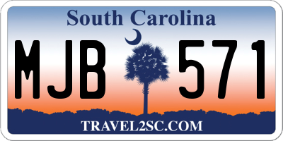 SC license plate MJB571
