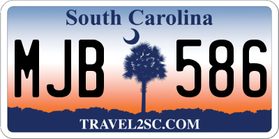SC license plate MJB586