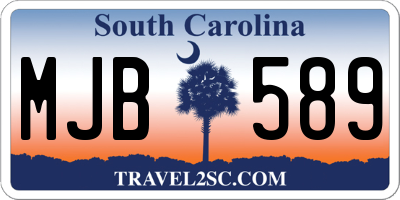 SC license plate MJB589