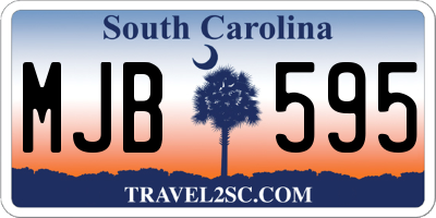 SC license plate MJB595