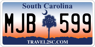 SC license plate MJB599