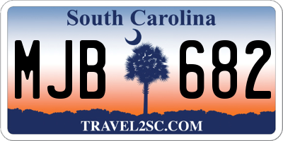 SC license plate MJB682
