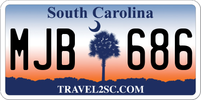 SC license plate MJB686