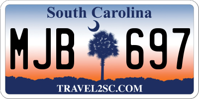 SC license plate MJB697