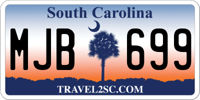 SC license plate MJB699