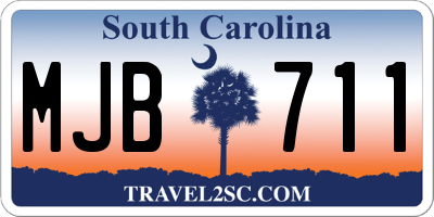 SC license plate MJB711