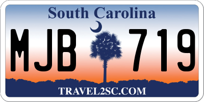 SC license plate MJB719