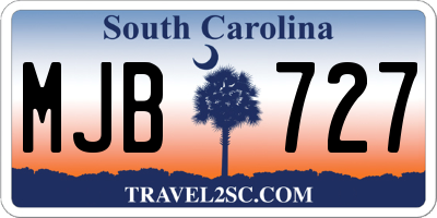 SC license plate MJB727