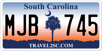 SC license plate MJB745