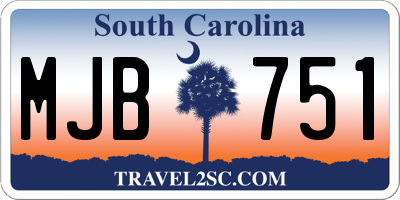 SC license plate MJB751