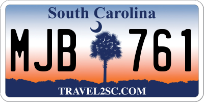 SC license plate MJB761