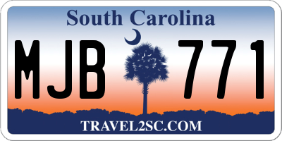 SC license plate MJB771