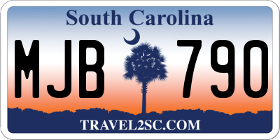 SC license plate MJB790
