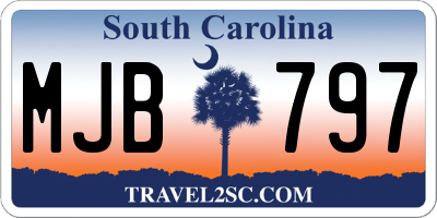 SC license plate MJB797