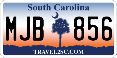 SC license plate MJB856