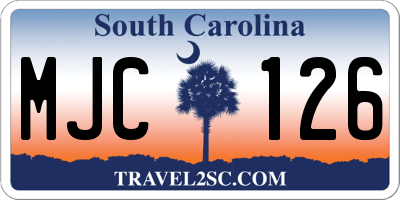 SC license plate MJC126