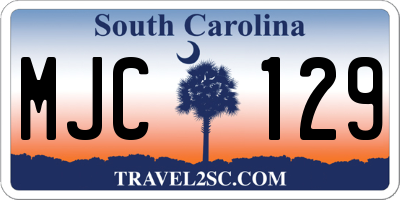SC license plate MJC129