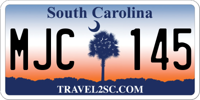SC license plate MJC145