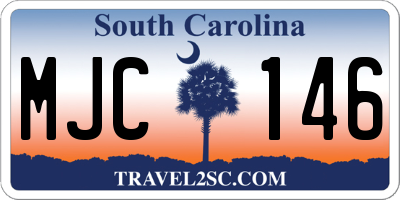 SC license plate MJC146