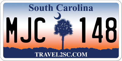 SC license plate MJC148