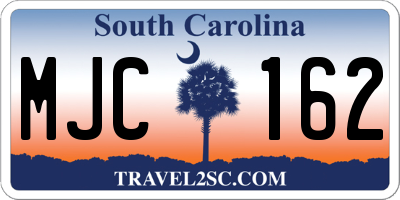 SC license plate MJC162