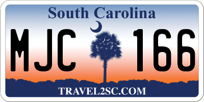 SC license plate MJC166