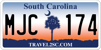 SC license plate MJC174