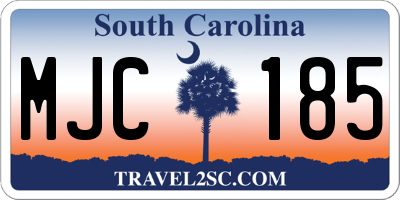SC license plate MJC185