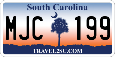 SC license plate MJC199