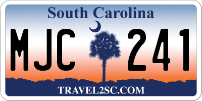 SC license plate MJC241