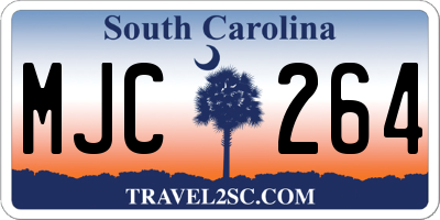 SC license plate MJC264