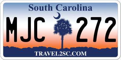SC license plate MJC272
