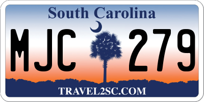 SC license plate MJC279