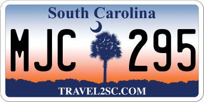 SC license plate MJC295