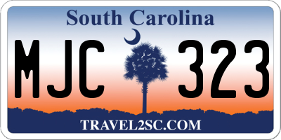 SC license plate MJC323