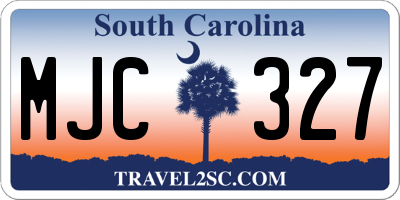 SC license plate MJC327