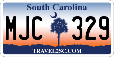 SC license plate MJC329