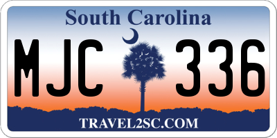 SC license plate MJC336