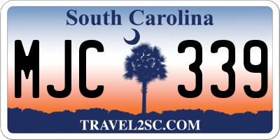 SC license plate MJC339