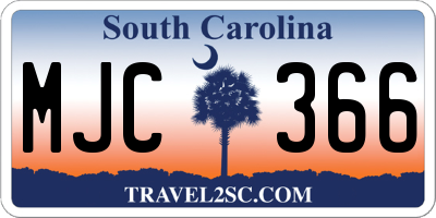 SC license plate MJC366