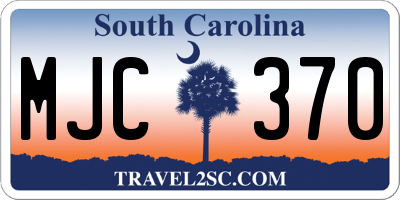 SC license plate MJC370