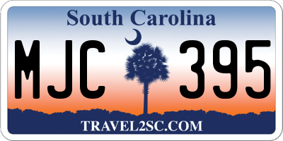 SC license plate MJC395